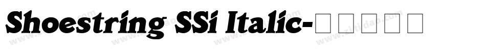 Shoestring SSi Italic字体转换